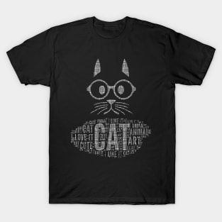 Grid Cat Cool Art T-Shirt